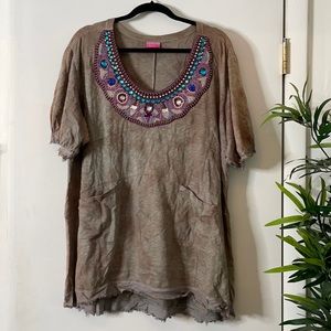 Free People oversized tie dye tunic